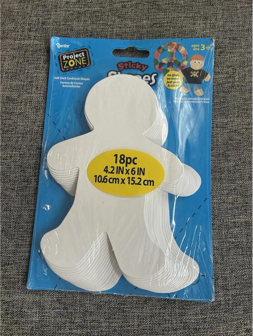 Darice Project Zone Sticky Shapes People Cut Outs 18 Count Bulletin Board